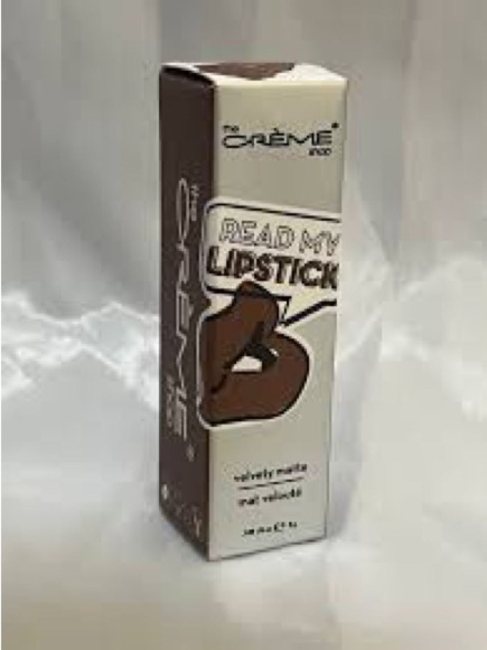 The Crème Shop Read My Lipstick Velvet Matte (Brown) shade cozy